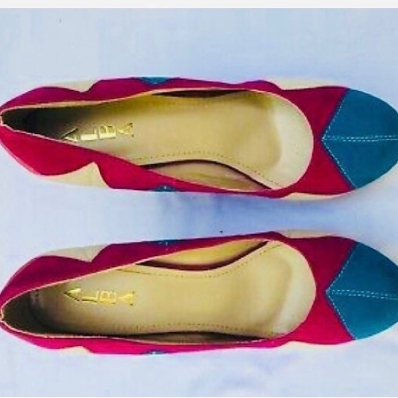 ALBA Multicolor Platform Wedge High Heels Shoes. Size 10 - Picture 8 of 8